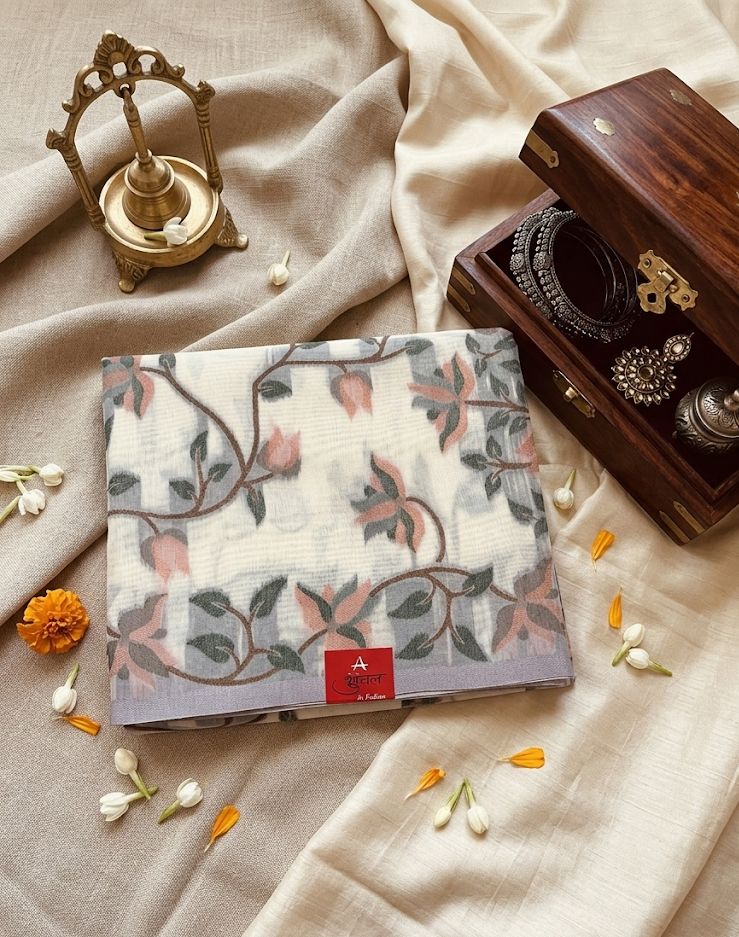 Ivory Garden Handloom Cotton Saree